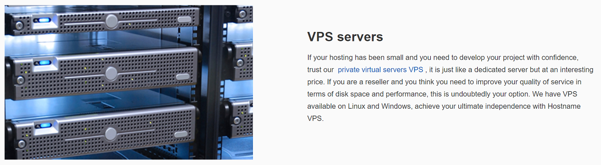 Hostname ofrece servidores VPS SSD, optimizados y administrados a sus clientes