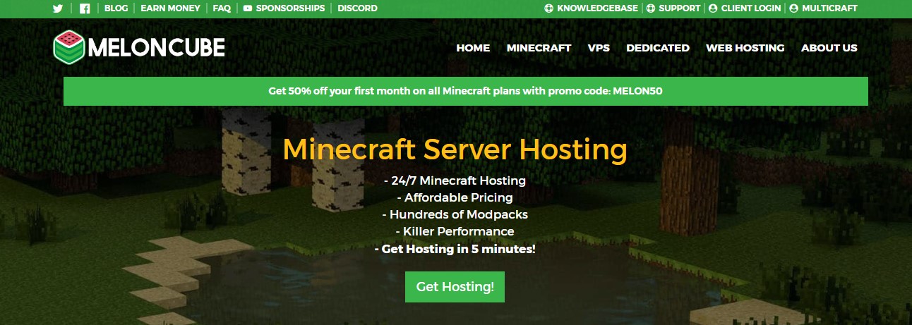 meloncube hosting minecraft