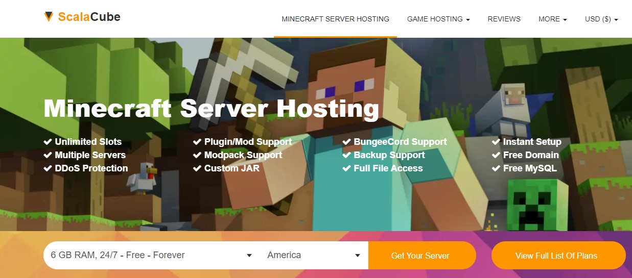 scalacube hosting minecraft