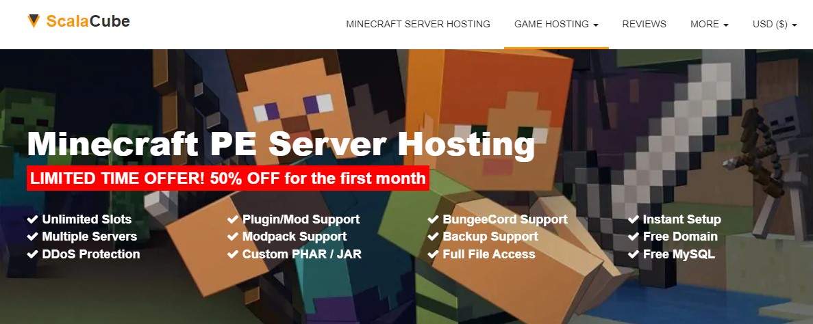 scalacube minecraft pe